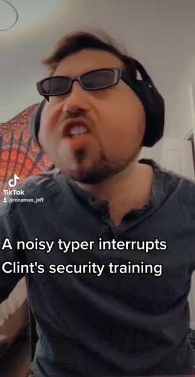 When you don't mute your mic during IT security training