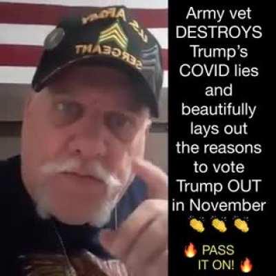 A must watch , Army vet destroys Trump's COVID lie