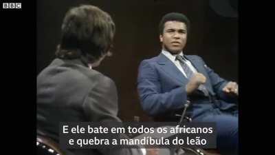 Muhammad Ali falando sobre a representatividade Negra