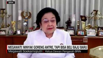 Megawati: Minyak Goreng Antre, Tapi Bisa Beli Baju Baru