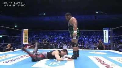 [NJPW Spoilers] SHO with a devastating Spear on Jeff Cobb