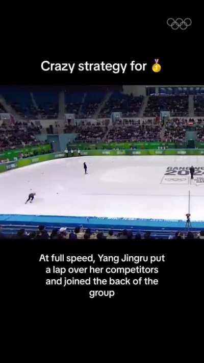 Unique strategy from the Chinese speed skaters at the youth olympics.