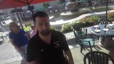 Man harasses couple at restaurant, gets escorted out by owners