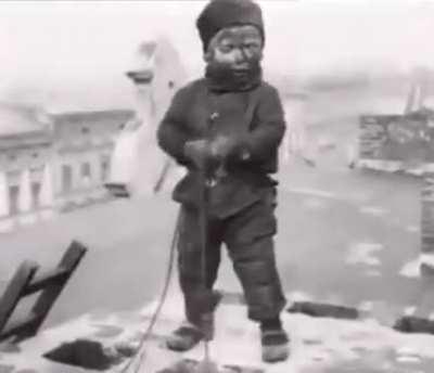 Footage of a 3 year old Chimney Sweep from the 1930's