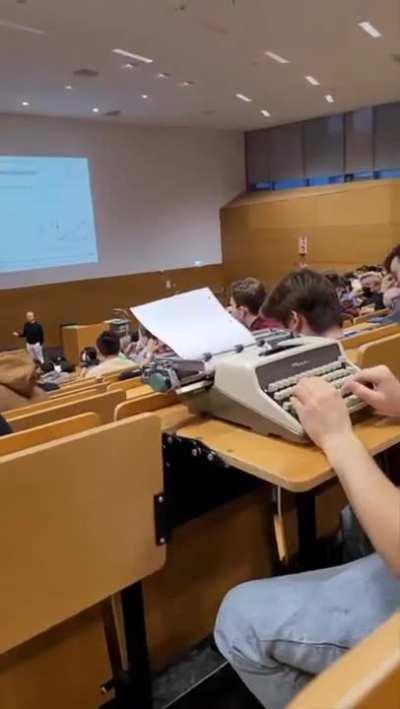 The level of petty when the professor bans laptops