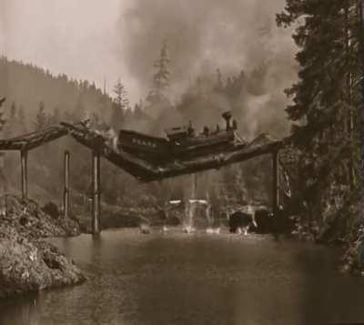 This shot from the 1926 Buster Keaton movie 