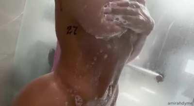 Amirah dyme in the shower