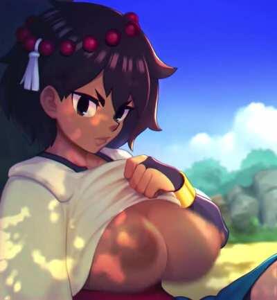 Ajna flashes her tits (Bajima Shouhei) [Indivisible]