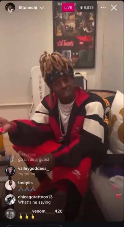 Lil Wayne was just on IG Live talking about how hurt he was not performing at the Super Bowl in New Orleans