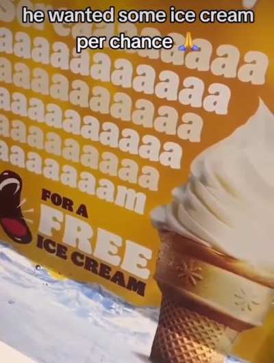 Scream for free ice cream