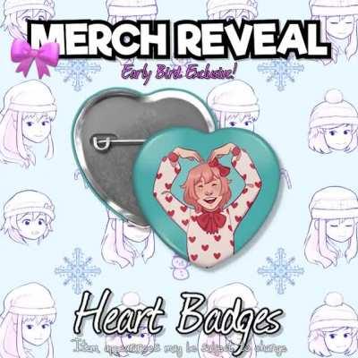 💞 Dokizine Merch Reveal #6: Heart Buttons! [Early Bird Exclusive!]