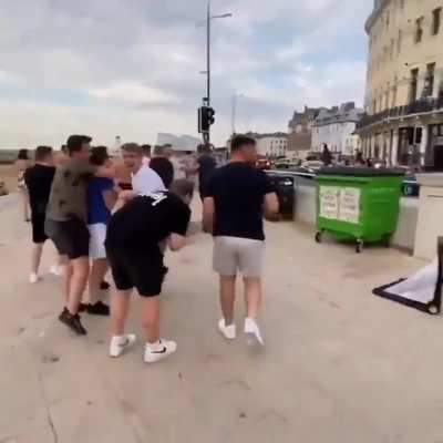 Little girl savagely humbles a guy in front of his friends in a 1v1 football match