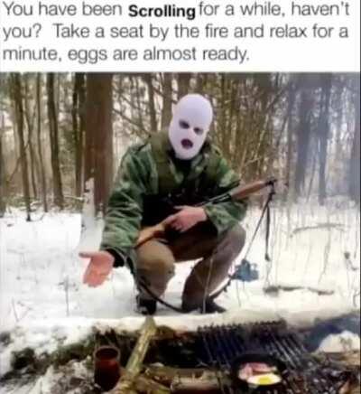 Take a seat by the fire Traveler.