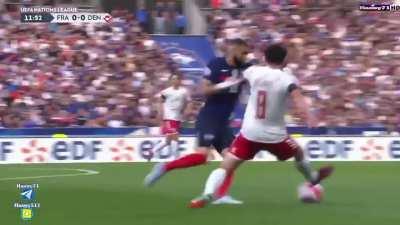 Benzema nice skill vs Denmark