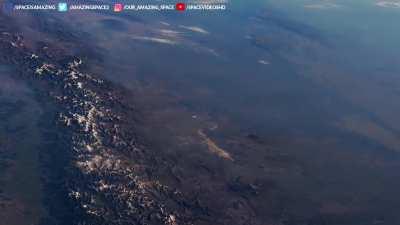 The Andes seen from space - part of a 4K video I'm creating made from thousands of individual photos taken by ISS astronauts