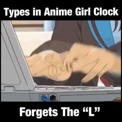 Anime gir clock obviously