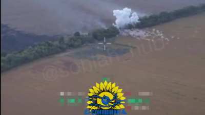 Ukrainian aviation bombs Russian position in a tree line with GBU-39 Small Diameter Bombs in Kursk Oblast. Published on September 30, 2024