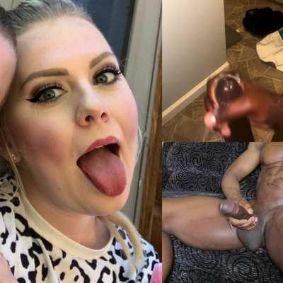 Swallow all the BBC cum white girl!