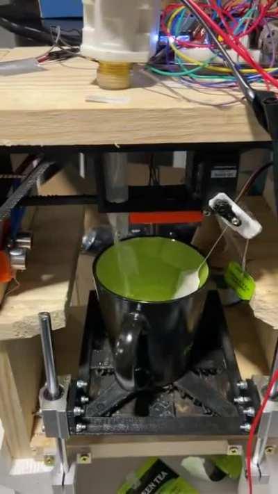 A tea machine that takes more effort to set up than to actually make your own cup of tea. Also my cake day :)