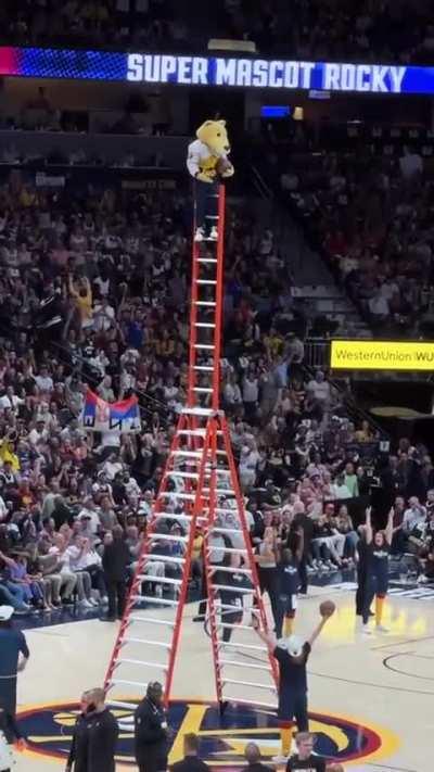 Half court shot taken to the next level.