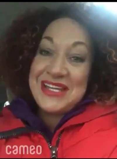 Someone paid for a cameo from the black identifying White woman Rachel Dolezal… and it’s priceless