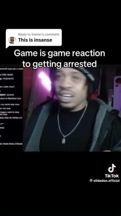 Game is game guy about his arrest