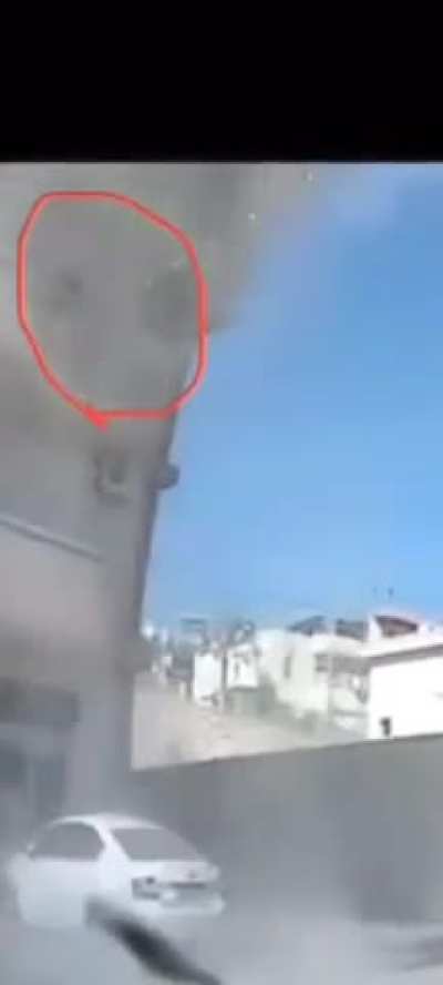 Israeli civilians filming incoming rockets experienced a close call