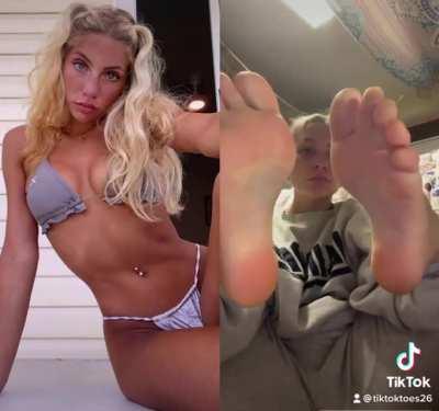 Sexy college babe with perfect soles