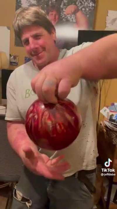 Arm Wrestling Champ Jeff Dabe Holding Normal Objects in his GIGANTIC Hands