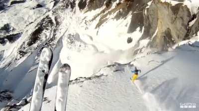 Crazy cliff jump