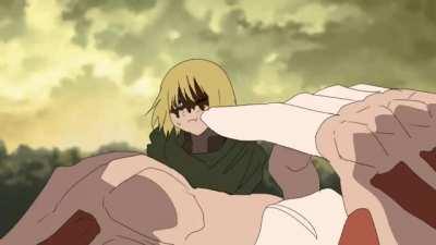 Armin &quot;outsmarts&quot; The Female Titan (by @superOCreeta931)