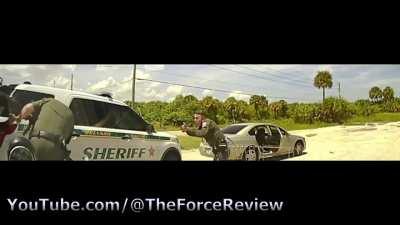 Florida man ambushes police during traffic stop.