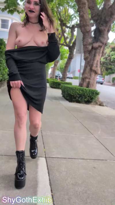 A quick peek of what's under my dress ;)