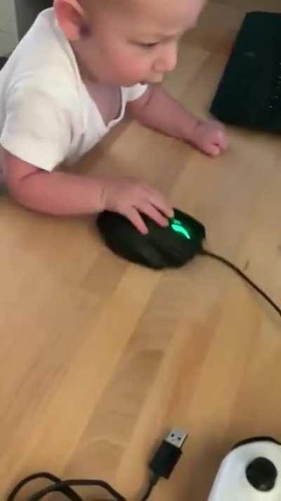 Teaching my little boy early! Pro gamer in the making! #pcmasterrace