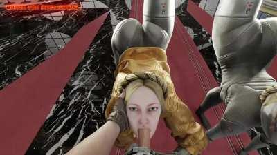 Twins &amp;amp; P-3 blowjob (Baron Von Meowsberg) [Atomic Heart]