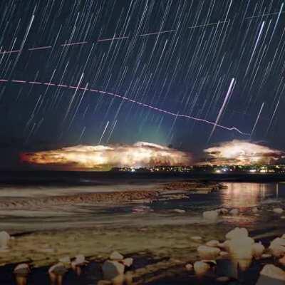 Timelapse of a lightning storm on Maui