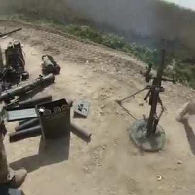 7th Special Forces Group hang 60 mm mortars on a Taliban fighting position, Zangabad, Panjwayi spring 2013