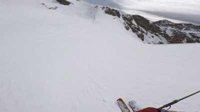 Dachstein Glacier line called Edelgriess. You have to access it via ledder, tunnel and very uncomfortable traverse with no fall zone bellow you. Been there many times but it always gives me butterflies.