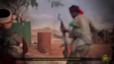 Another contender for craziest combat footage, human wave attack in Somalia overwhelms army base.