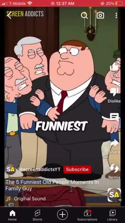 The five funniest moments in family guy 