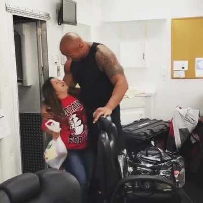 Just Dwayne &quot;The Rock&quot; Johnson making people happy