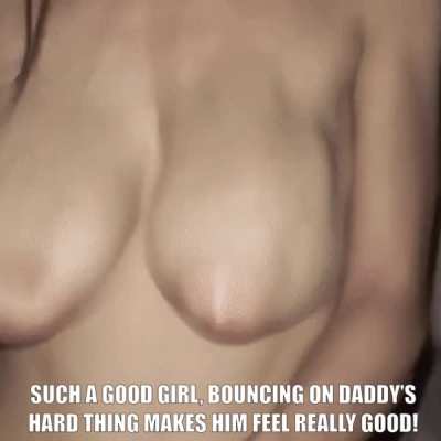 Good girls love to bounce on Daddy’s hard thing to make him feel good