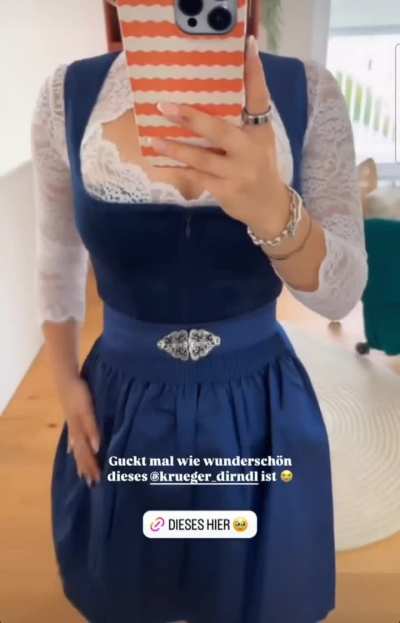 German influencer &quot;Julia Beautix&quot; in a dirndl 