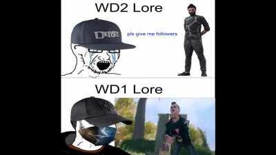 WD2 lore vs WD1 lore