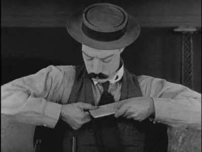 This Day in Buster… April 21, 1924 “Sherlock Jr” is released. Buster Keaton parodies the advertisements peddling book, disguise, and magnifying glass for just a dollar down payment, made popular by the love of fictional detective, Sherlock Holmes.