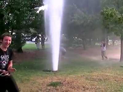 WCGW Jumping through jet fountain