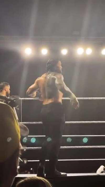 Funny clip of Roman reigns at a house show