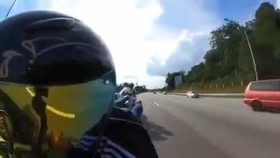 WCGW Recording yourself riding 'Superman' on a motorcycle