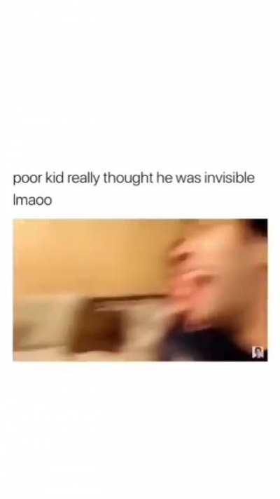 invisibility prank on little kid