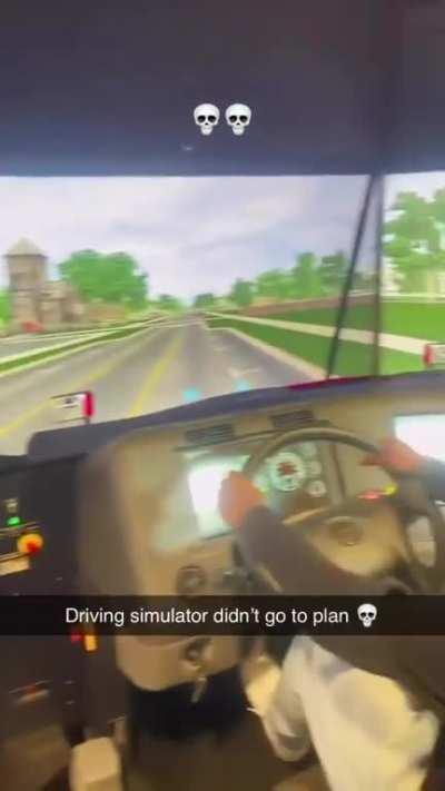 Driving simulator doesn't go according to plan